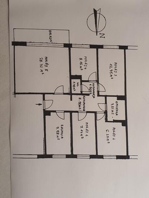 Przestronne 5 pokojowe mieszkanie z piwnicą