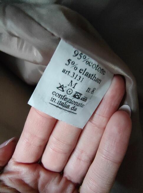 Elegancka marynarka damska, khaki fango brązowa, roz. M