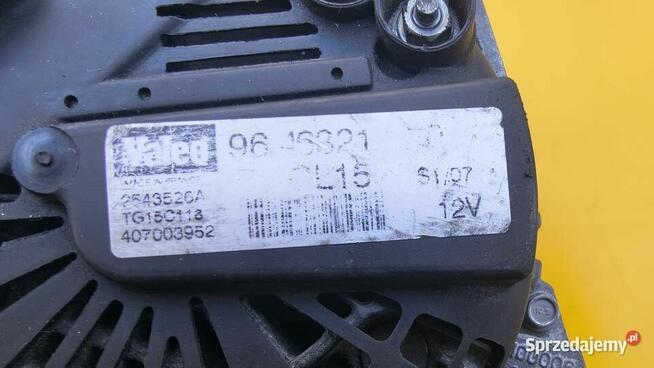 9646321 Alternator Peugeot Citroen Regenerowany 2543526A