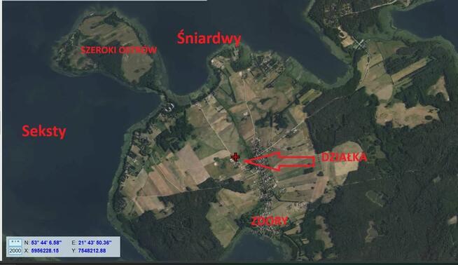 Działka budowlana w Zdorach, jezioro Śniardwy