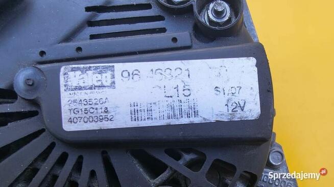9646321 Alternator Peugeot Citroen Regenerowany 2543526A