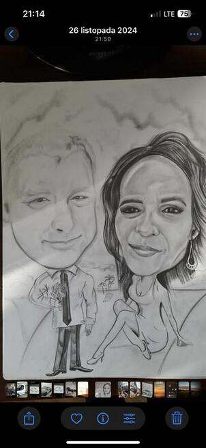 Portecista rysuje na zamowienie