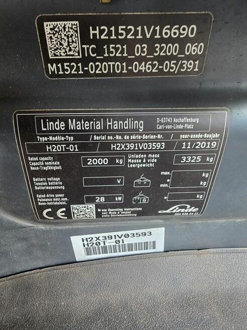 LINDE H20T-01 TRIPLEX ROK 2019