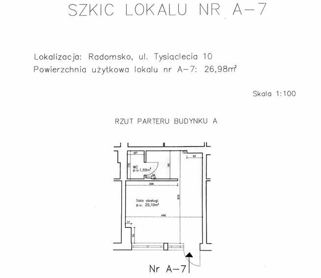 Lokal na sprzedaż / Radomsko, ul. Tysiąclecia 10 / Ryneczek