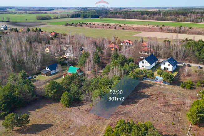 Dwie działki pod dom 1602 m² Błędowo, ul. Brzozowa