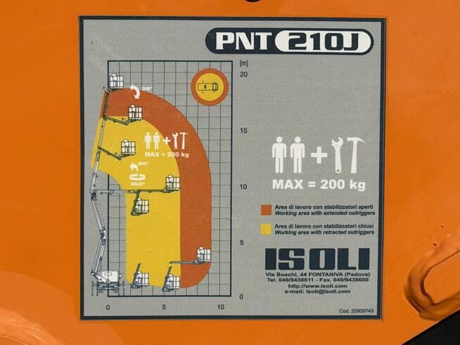 Nissan Cabstar Zwyżka Podnośnik Koszowy ISOLI PNT210 J Wysokość Podnoszenia 21m P7