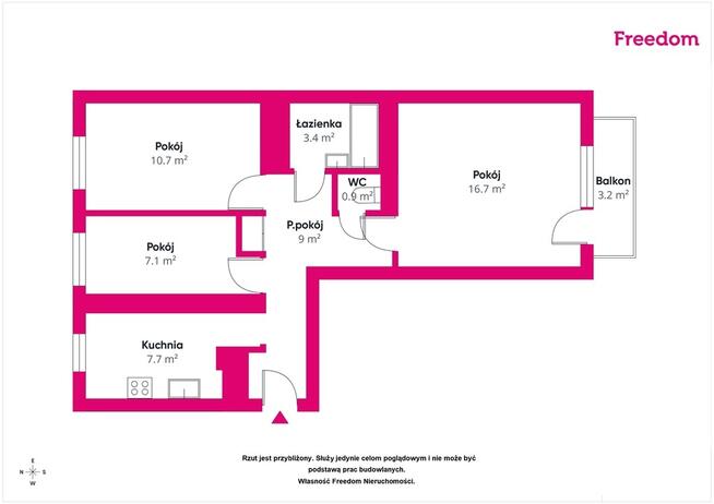 Wygodne mieszkanie 3 pokojowe