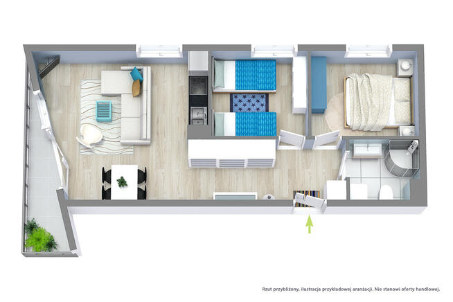 3 pokoje/garaż/komórka/winda/blisko morza