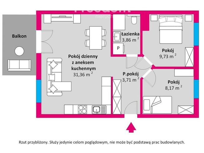 3-pokojowe mieszkanie w centrum, nowe budownictwo