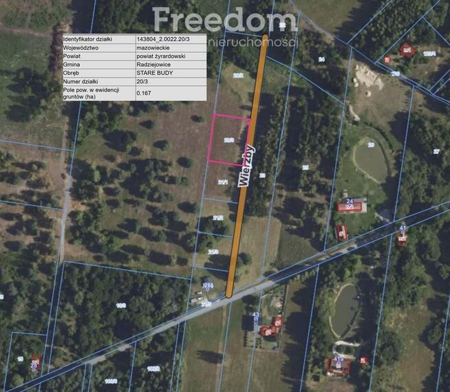 Stare Budy Radziejowskie- działka z prądem.