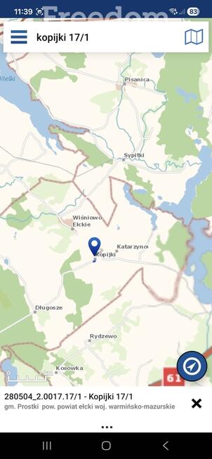 Działka pod dom/ rekreację – Kopijki