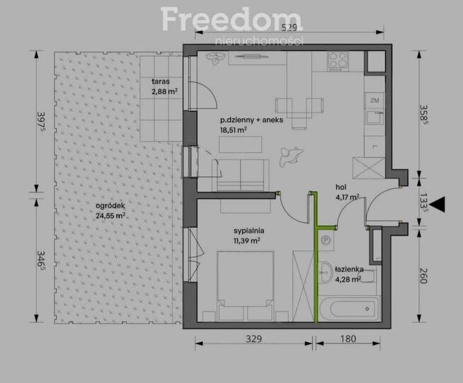 2-pokoje z ogródkiem na Włochach 0% prowizji