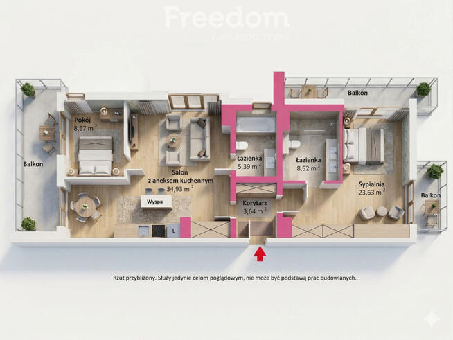 Luksusowy, przestronny apartament w Kołobrzegu