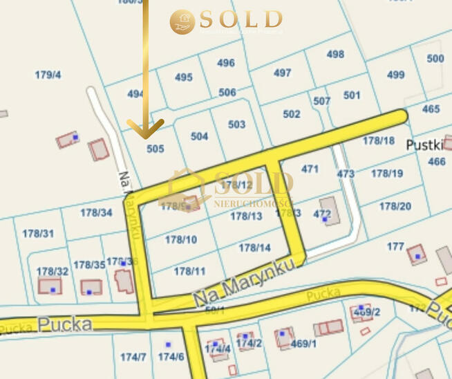 Działka budowlana Darzlubie gm. Puck, Na Marynku