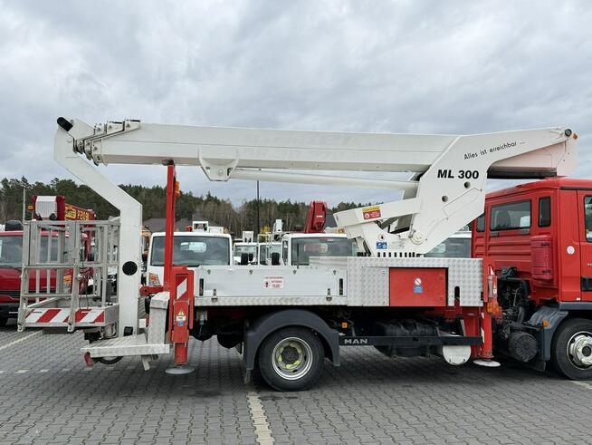 MAN TGL 7.150 Zwyżka Ruthmann T300 30m w bok 20m Mały przebieg Podnośnik Koszowy UDT Wumag GSR Palfi