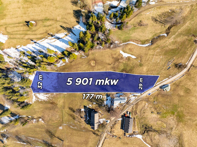 Sierockie | działka 5901m2 | WZtka 4 domy