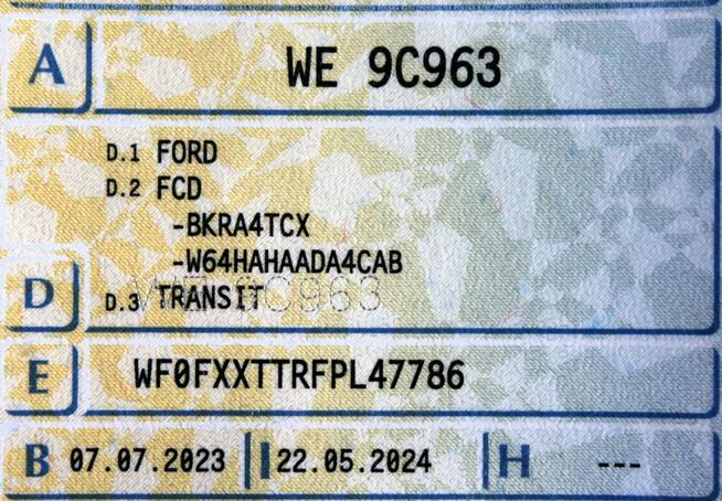 Ford Transit 4x4 SalonPL 6-osobowy FV23% L3 Kamera Parktronic Tempomat Gwarancja