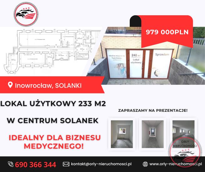 Lokal użytkowy 233 m2 w centrum Solanek – idealny dla biznesu medycznego.