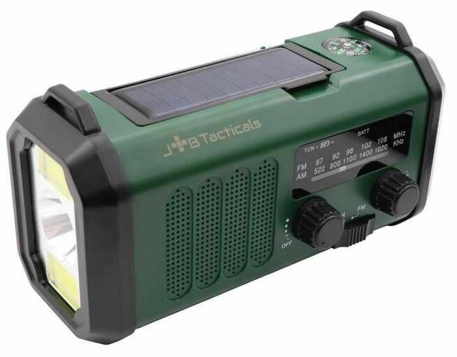 Radio na trudne czasy – solarne, korbka, USB, kompas, latarka