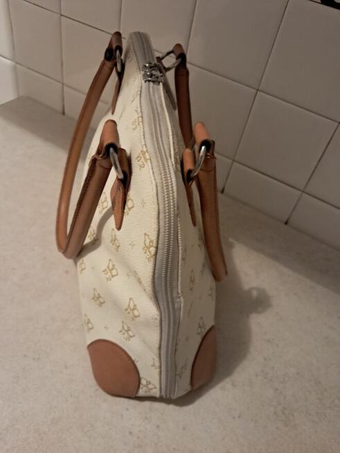 Torebka damska kremowa „PR”, do sprzedania