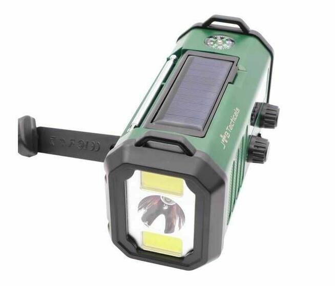 Radio na trudne czasy – solarne, korbka, USB, kompas, latarka