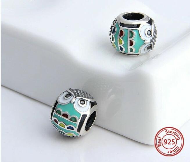 Pandora Charms Moments koralik zawieszka sowa sówka kolorowa