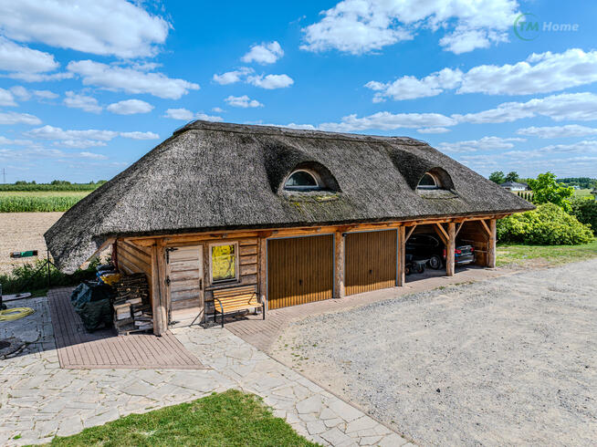 Stylowe siedlisko z domem z bala.