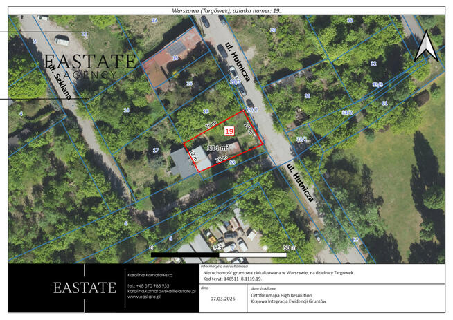 Działka usługowa Warszawa gm. Targówek Targówek, Fabryczny, Hutnicza