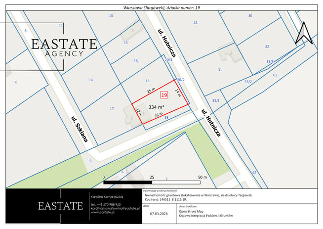 Działka usługowa Warszawa gm. Targówek Targówek, Fabryczny, Hutnicza