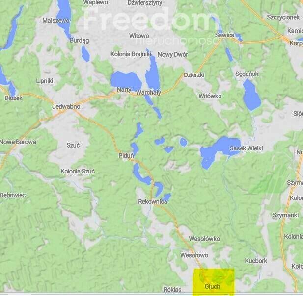 Działka miejscowości Głuch