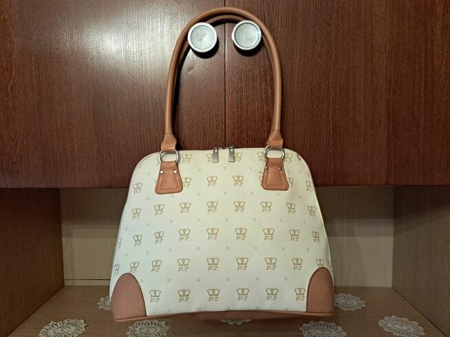 Torebka damska kremowa „PR”, do sprzedania