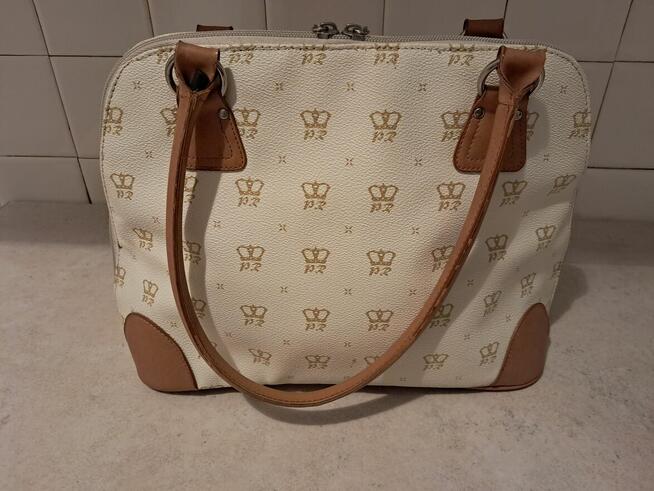 Torebka damska kremowa „PR”, do sprzedania