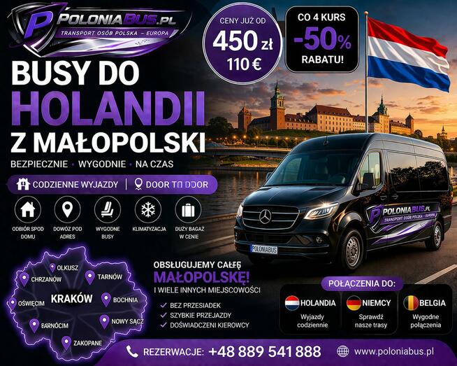 Busy do Holandii Niemiec i Belgii