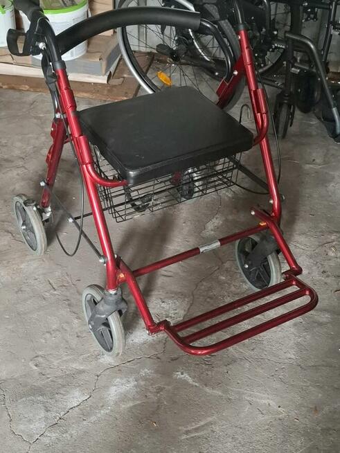 Wózek inwalidzki + chodzik/balkonik – zestaw, stan dobry