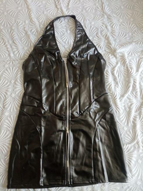 Gorąca sukienka ecoskóra, XL