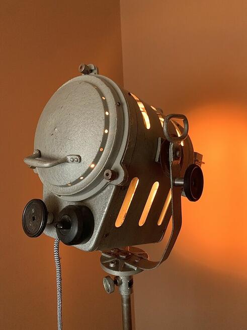 Lampa podłogowa teatralna PRL Vintage loft