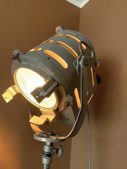 Lampa podłogowa teatralna PRL Vintage loft
