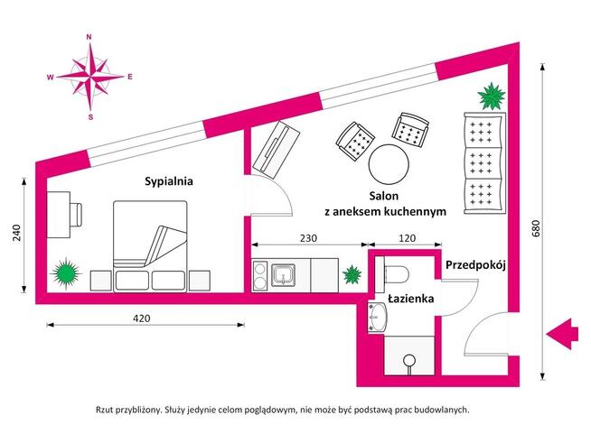 2 pokoje z Widokiem na Promenadę 2 min do plaży.