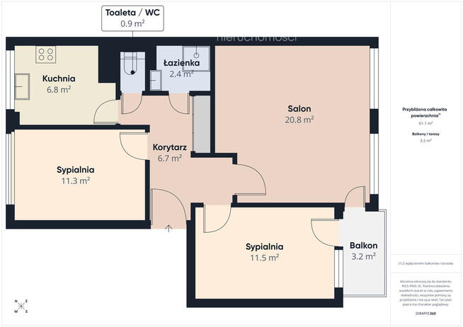 Dwustronne 3 pokoje | świetny układ