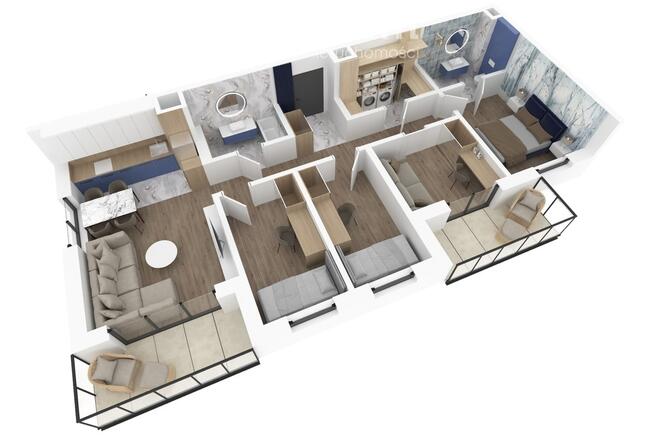 Nowe 5 pokoi z garderobą | 2 balkony | Smolna 1