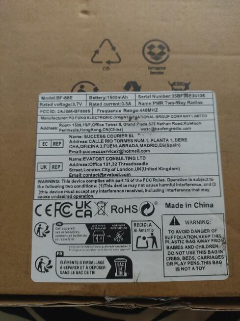 Zestaw 2x Krótkofalówka Baofeng BF-88E + Akcesoria