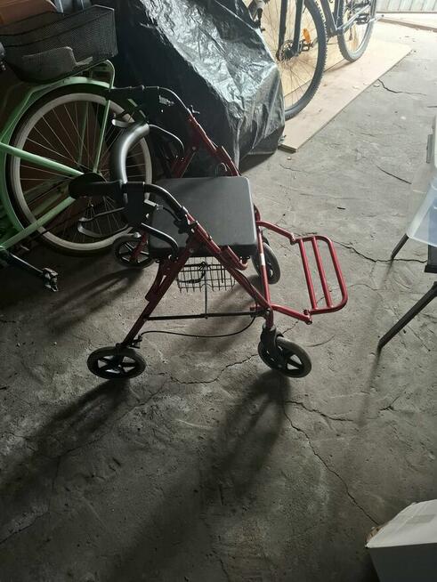 Wózek inwalidzki + chodzik/balkonik – zestaw, stan dobry