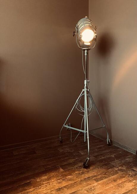 Lampa podłogowa teatralna PRL Vintage loft