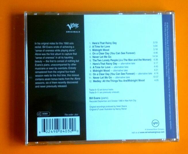 Bill Evans - Alone. Płyta CD.