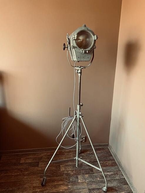 Lampa podłogowa teatralna PRL Vintage loft