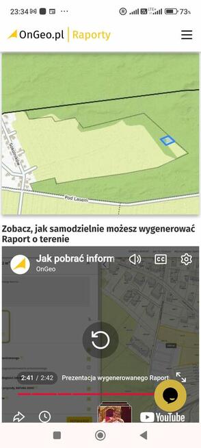 Sprzedam ładną działkę pod lasem