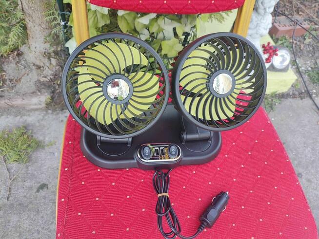 Wentylator samochodowy USB wiatrak z uchwyt USB 2x