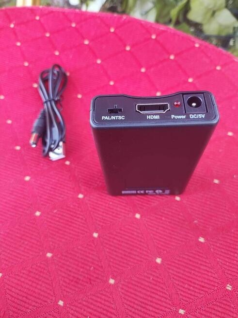 Konwerter HDMI EURO Scart Adapter AV rozdzielacz Rozgałęźnik
