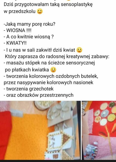 Prowadzenie zajęć upcyklingowych, sensoplastyczych