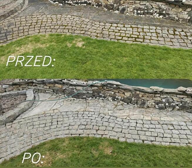 Czyszczenie kostki brukowej oraz powierzchni drewnianych